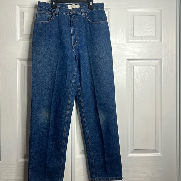 LL Bean Fleece Lined Jeans Double L 12R Warm Farm Work - Picture 1 of 7